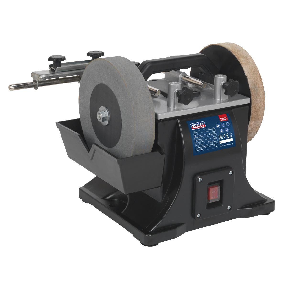 Sealey SMS2101 200mm Sharpener with Honing Wheel 180W