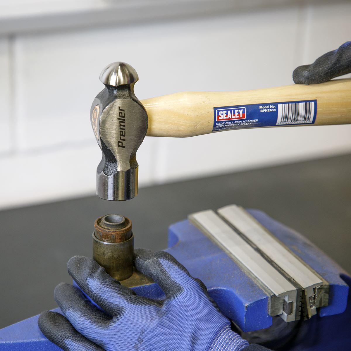 Sealey BPH24 Ball Pein Hammer 1.5lb Hickory Shaft