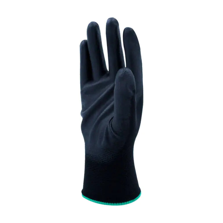 Warrior GL3PK Black PU Coated Safety Work Gloves Builders Gardening Mechanic