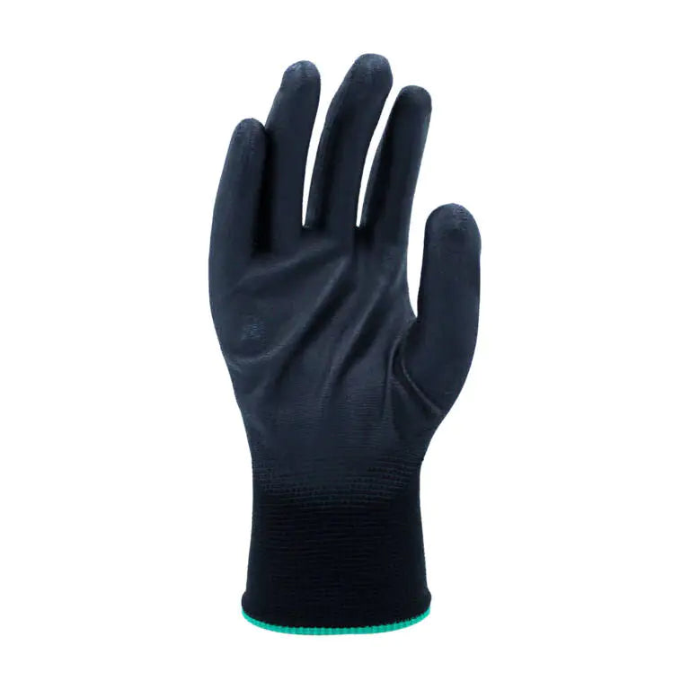 Warrior GL3PK Black PU Coated Safety Work Gloves Builders Gardening Mechanic