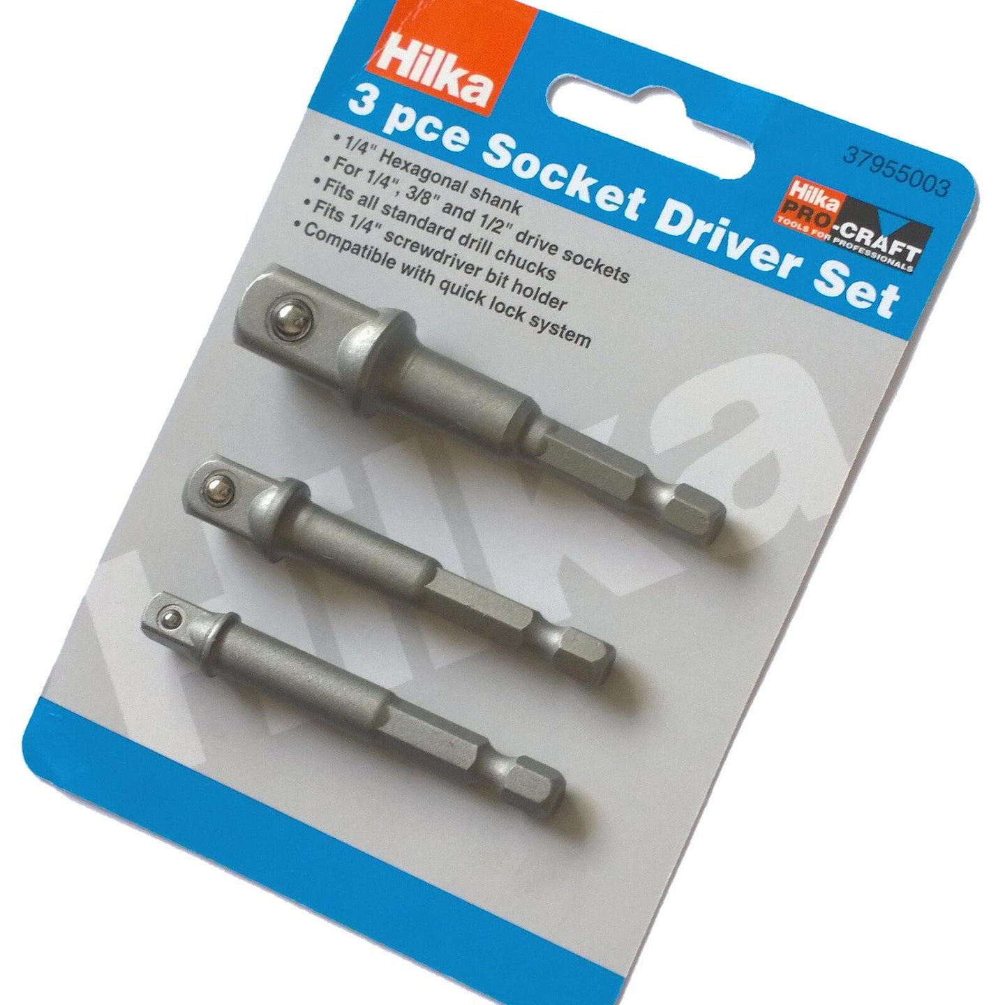Hilka 3 pce Socket Adaptor Pro Craft  37955003