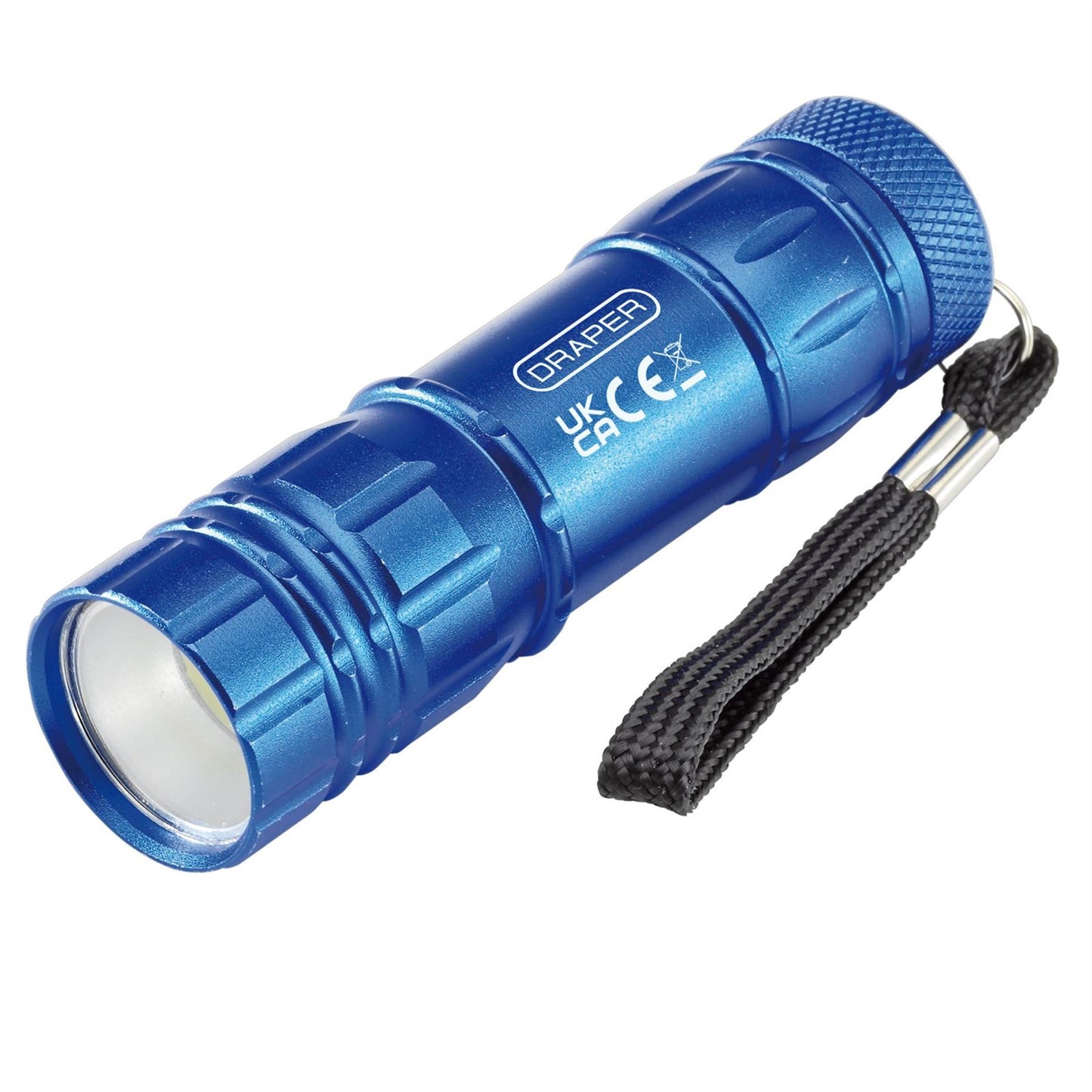 Draper 90103 COB LED Aluminium Hand Torch 3W 85 Lumens 3 x AAA Batteries Supplied