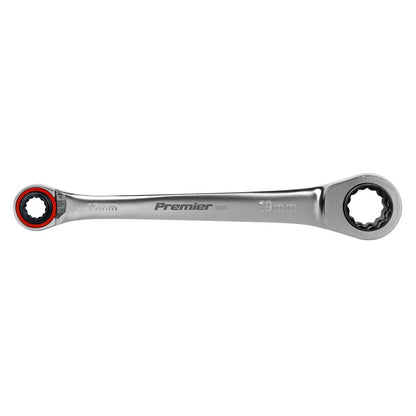 Sealey AK63948 Ratchet Ring Spanner 4-in-1 Reversible Metric Premier Platinum
