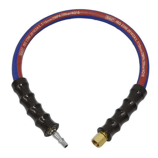 Sealey AH2R/38 Air Leader Hose with Tailpiece & 1/4"BSP Union 600mm x 10mm