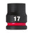 Milwaukee 17mm 1/2" Drive Shockwave Impact Socket Standard Length