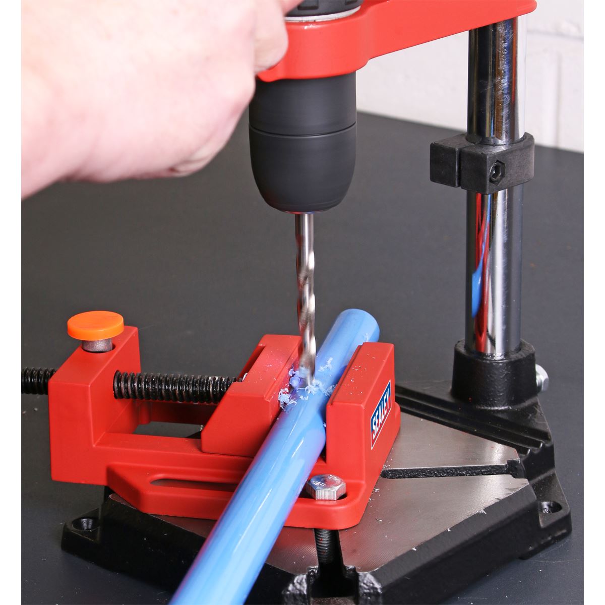 Sealey DS01 Drill Stand with Cast Iron Base 500mm & 65mm Vice