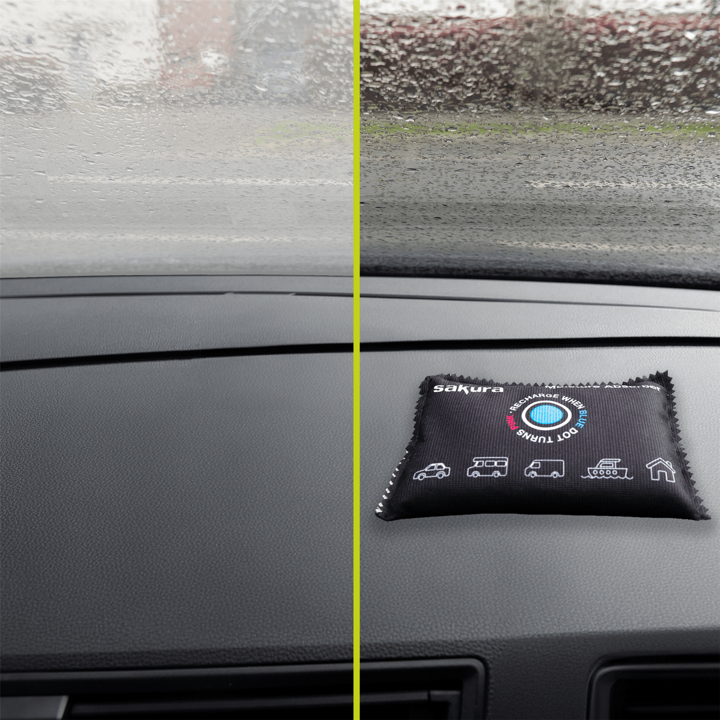 Sakura Car Dehumidifier With Indicator Reusable - Moisture Absorber - Caravan, Van