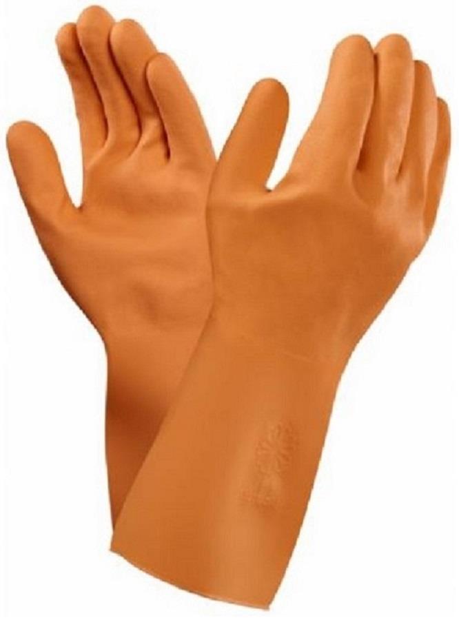 Ansell AlphaTec 87-370 G02T Orange Latex Rubber Gloves