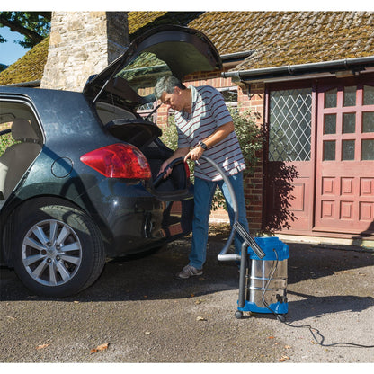 Draper 20515 230V Wet and Dry Vacuum Cleaner with Stainless Steel Tank 20L 1250W