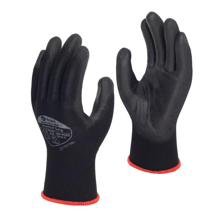 Polyco Matrix P Grip Black PU Coated Nylon Work Gloves Builders DIY Gardening