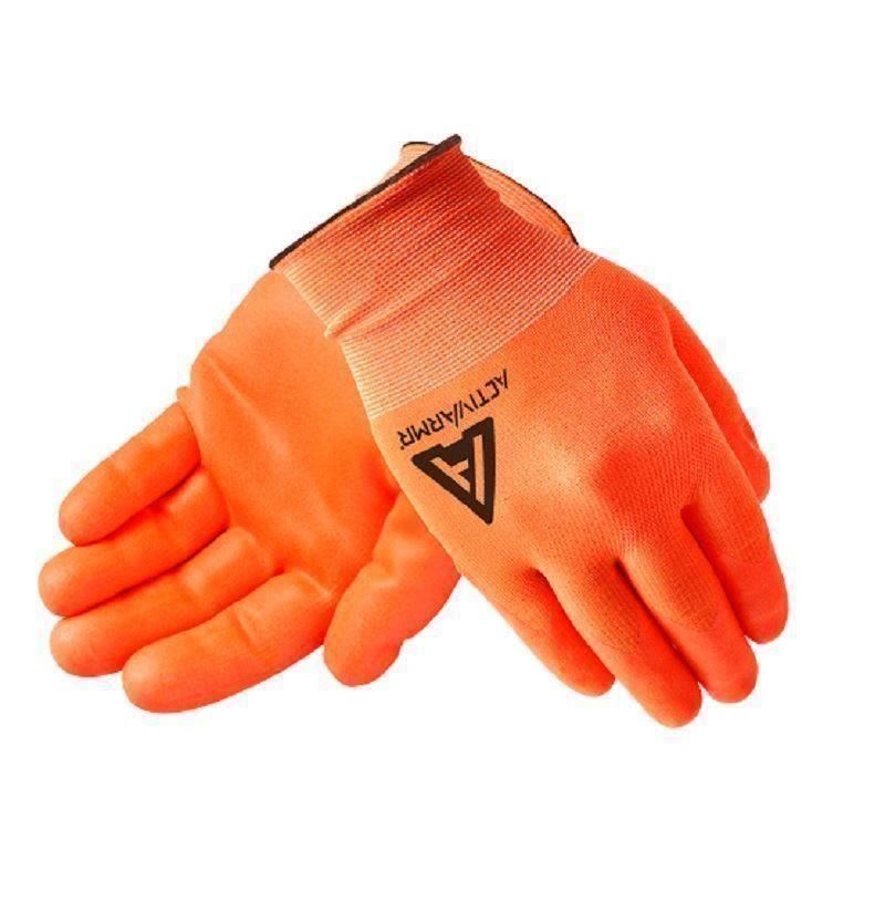 Ansell ActivArmr 97-012 Orange Hi Viz Nitrile Gloves