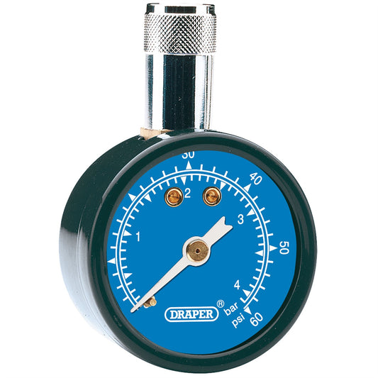 Draper 69923 Tyre Pressure Gauge TPG101 0 - 60psi 0 - 4 bar