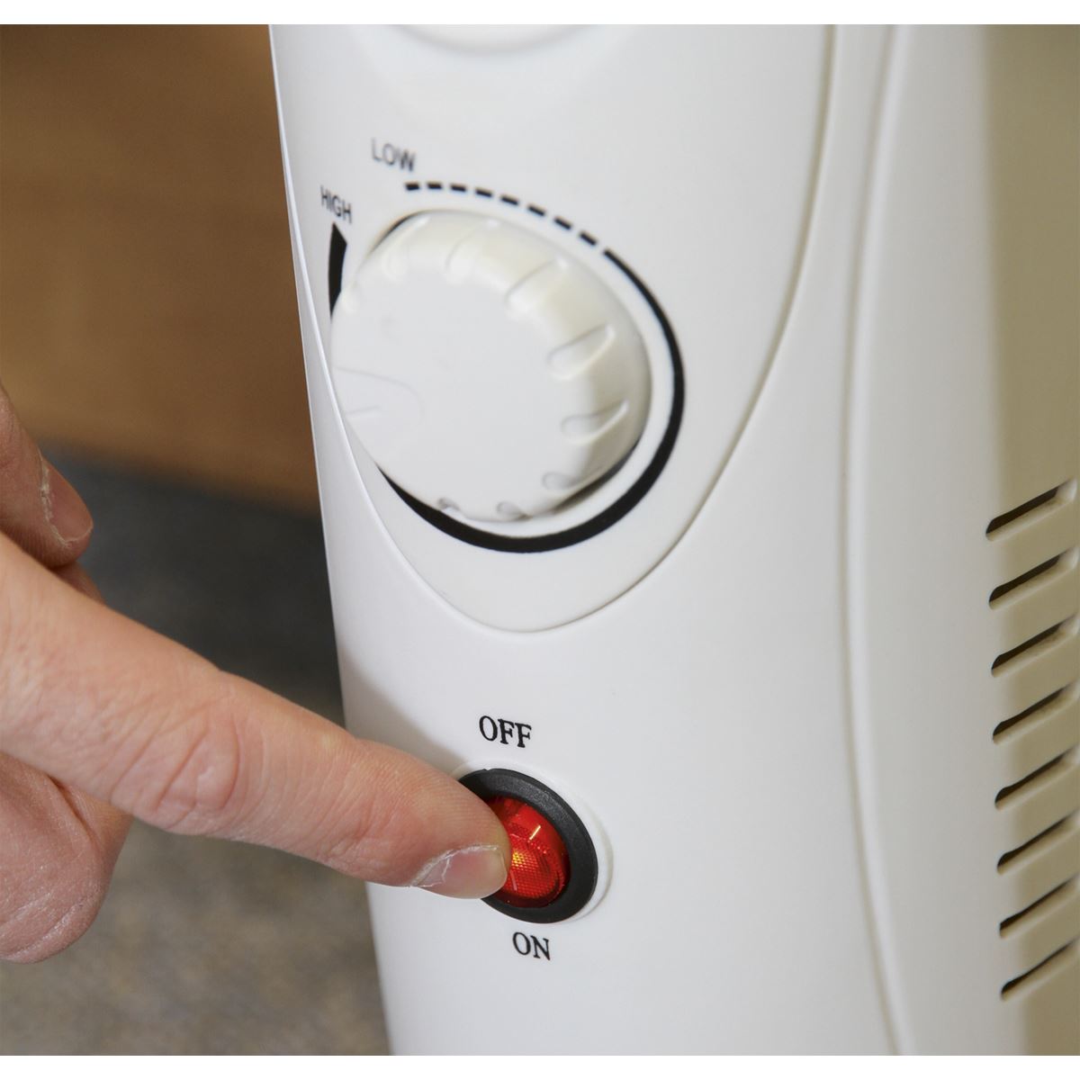 Sealey RD800 6-Element Oil-Filled Mini Radiator 800W/230V