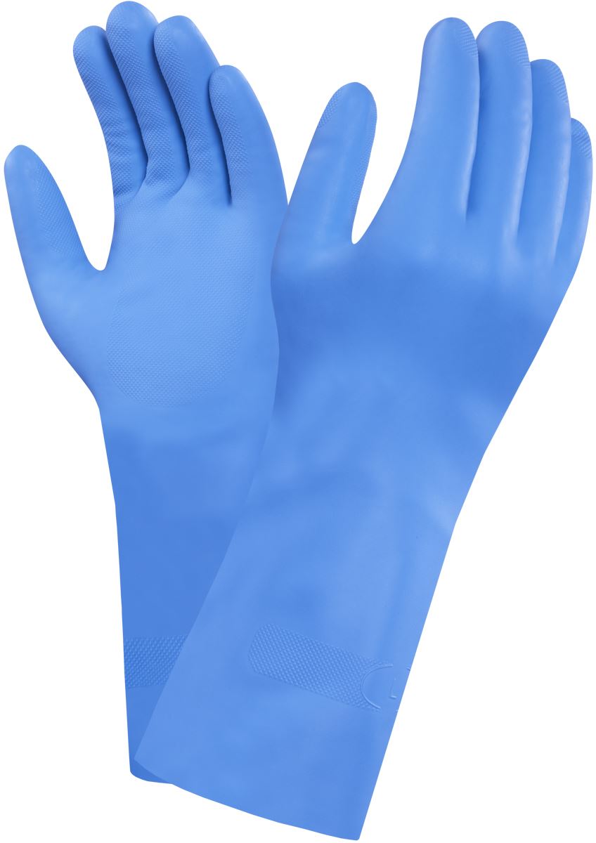 Ansell 37-501 (Marigold G25B) Quality Blue Nitrile Rubber Gloves Chemicals Food Cleaning