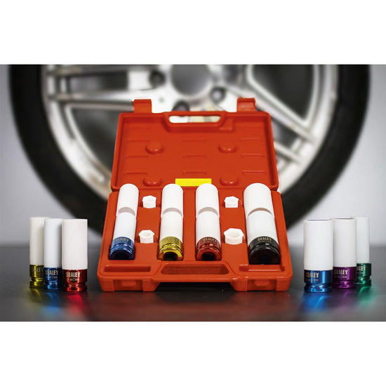 Sealey SX030 Alloy Wheel Impact Socket Set 4pc 1/2