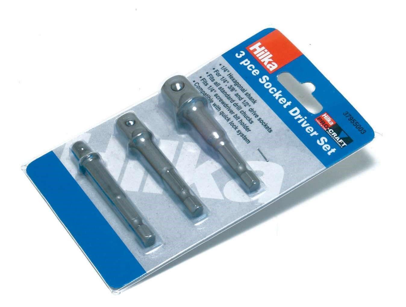 Hilka 3 pce Socket Adaptor Pro Craft  37955003