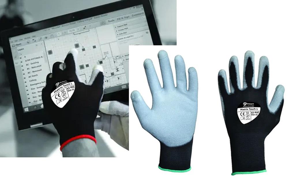Polyco Matrix Touch Screen PU Coated Gloves