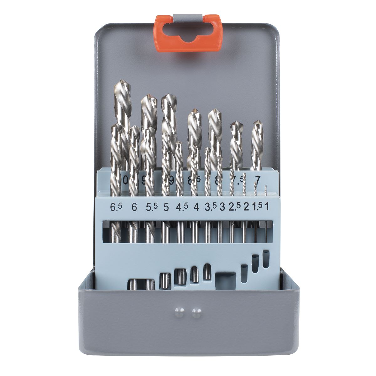 Sealey AK8190 Left-Hand Spiral Drill Bit Set 19pc