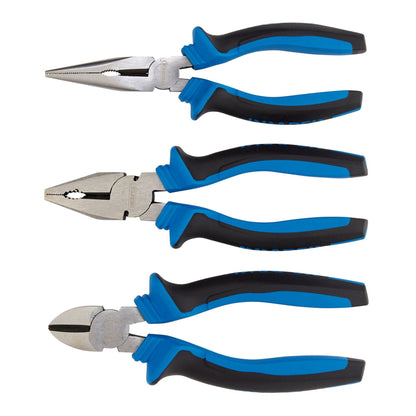 Draper 45864 Soft Grip Pliers Set 160mm Blue 3 Piece