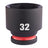 Milwaukee 32mm 1/2" Drive Shockwave Impact Socket Standard Length