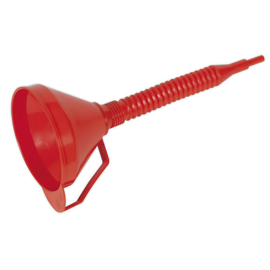 Sealey F16F Flexible Spout Funnel with Filter 160mm - Medium