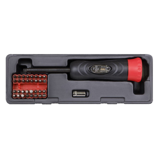 Sealey STS100 Torque Screwdriver Set 34pc 2-10Nm 1/4"Sq Drive
