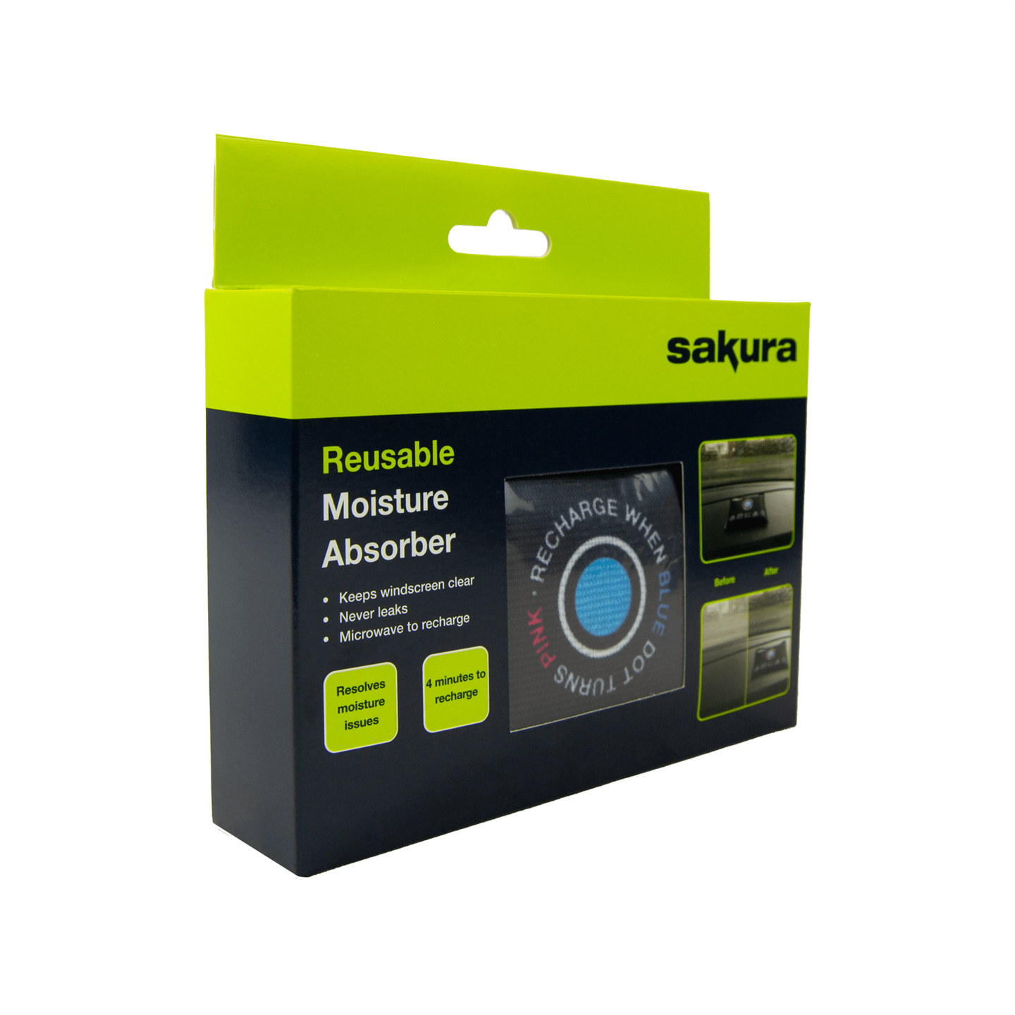 Sakura Car Dehumidifier With Indicator Reusable - Moisture Absorber - Caravan, Van