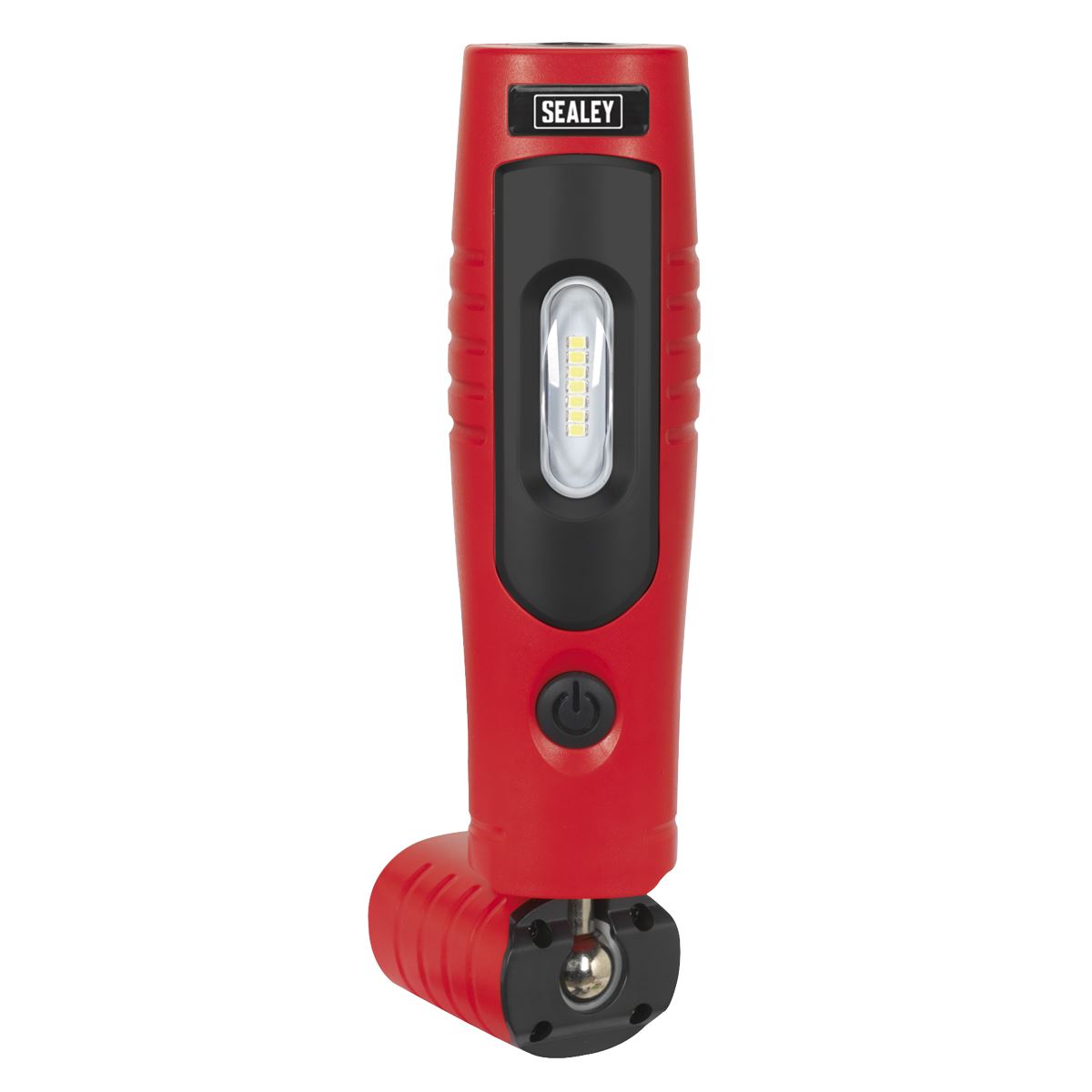 Sealey LED3602R Rechargeable 360° Inspection Light 4W & 3W SMD LED Red Lithium-ion