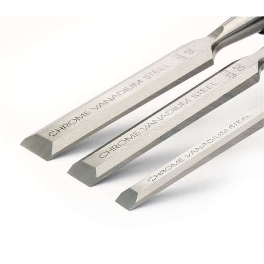 Draper 45865 Expert Soft Grip Bevel Edge Wood Chisel Set 150mm 3 Piece