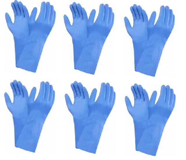 Ansell 37-501 (Marigold G25B) Quality Blue Nitrile Rubber Gloves Chemicals Food Cleaning