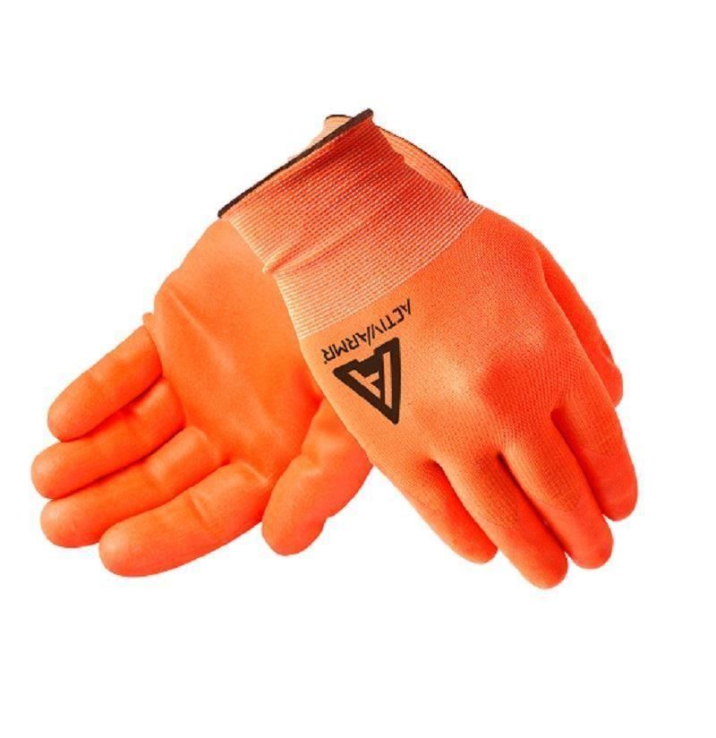 Ansell ActivArmr 97-012 Orange Hi Viz Nitrile Gloves