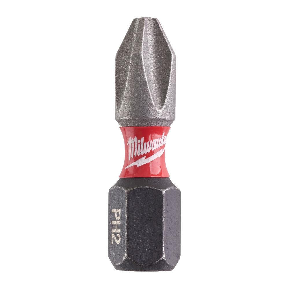 Milwaukee ShockWave Impact Duty PH2 x 25mm Screwdriving Bits x 2