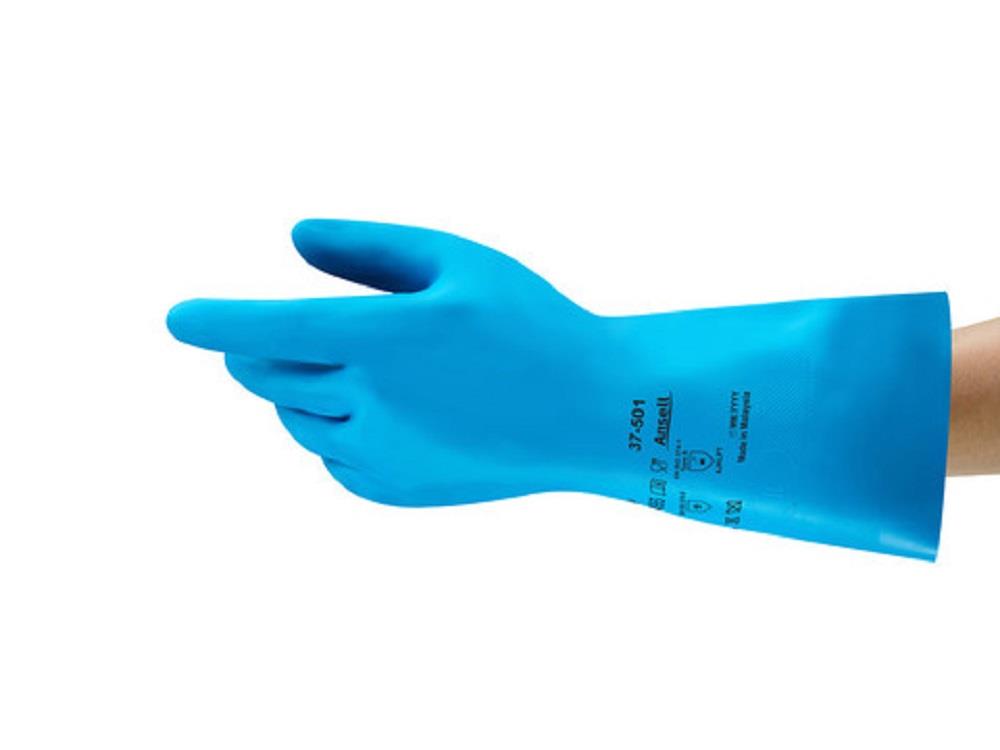 Ansell 37-501 (Marigold G25B) Quality Blue Nitrile Rubber Gloves Chemicals Food Cleaning