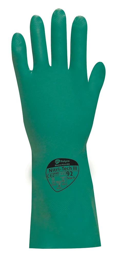 Polyco Nitri-Tech III Green Nitrile Gloves