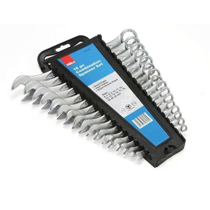 Hilka 16‑Piece Metric Combination Spanner Set – 6–22mm Metric  17161602