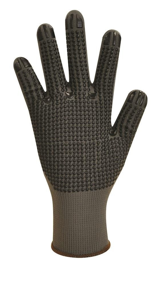 Polco Matrix D Grip Grey PVC Polka Dot Palm Nylon Work Gloves Warehouse Packing