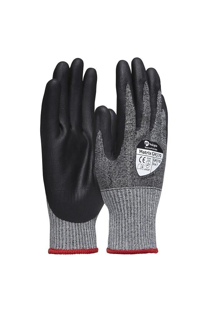 Polyco Cut Level F Safety Work Gloves Nitrile Palm Cut Resistant Packs 8 9 10