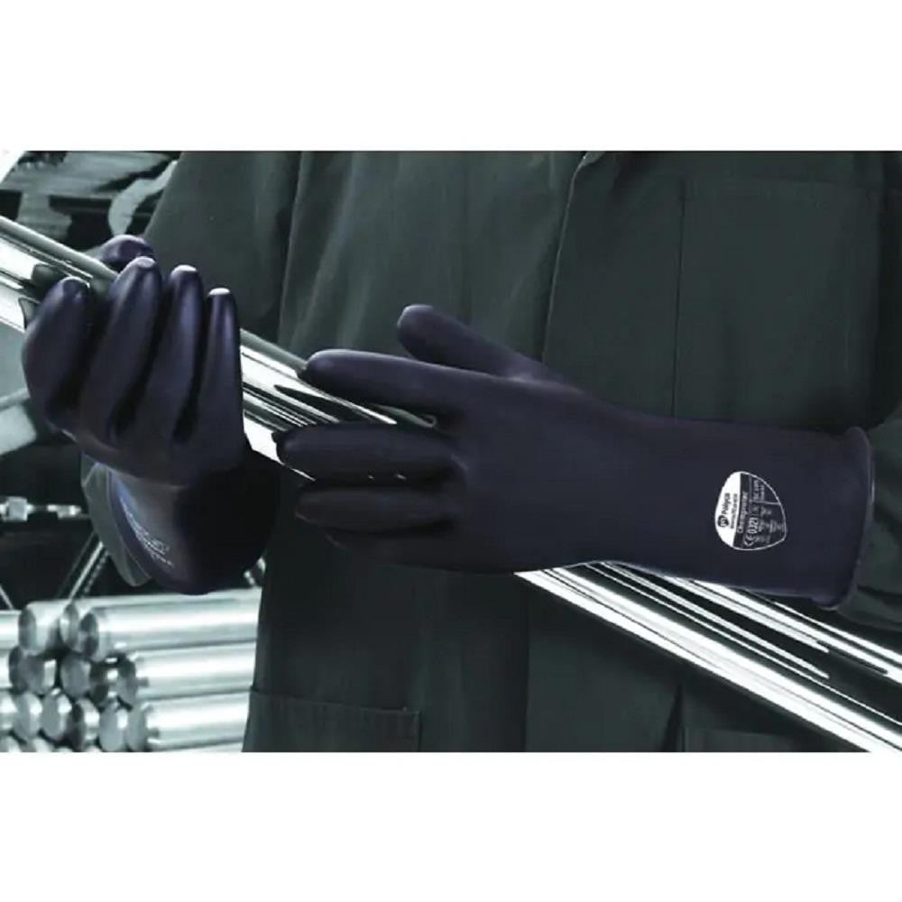Long 44cm Chemical Resistant Gloves Polyco SC105 Heavyweight Rubber Gauntlets