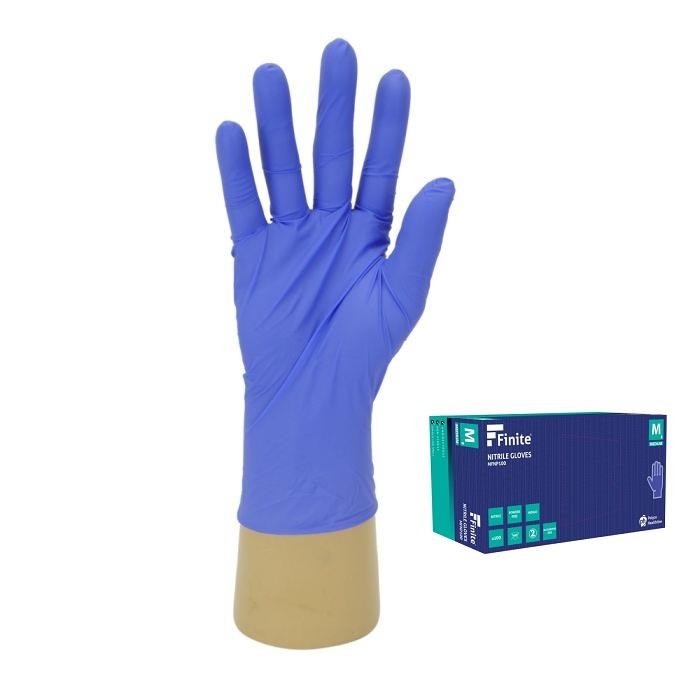 Box 100 Finite Indigo AF Nitrile Disposable Medical Examination Gloves