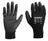 Warrior Black Durable PU Coated Safety Work Gloves Builders Gardening Mechanic