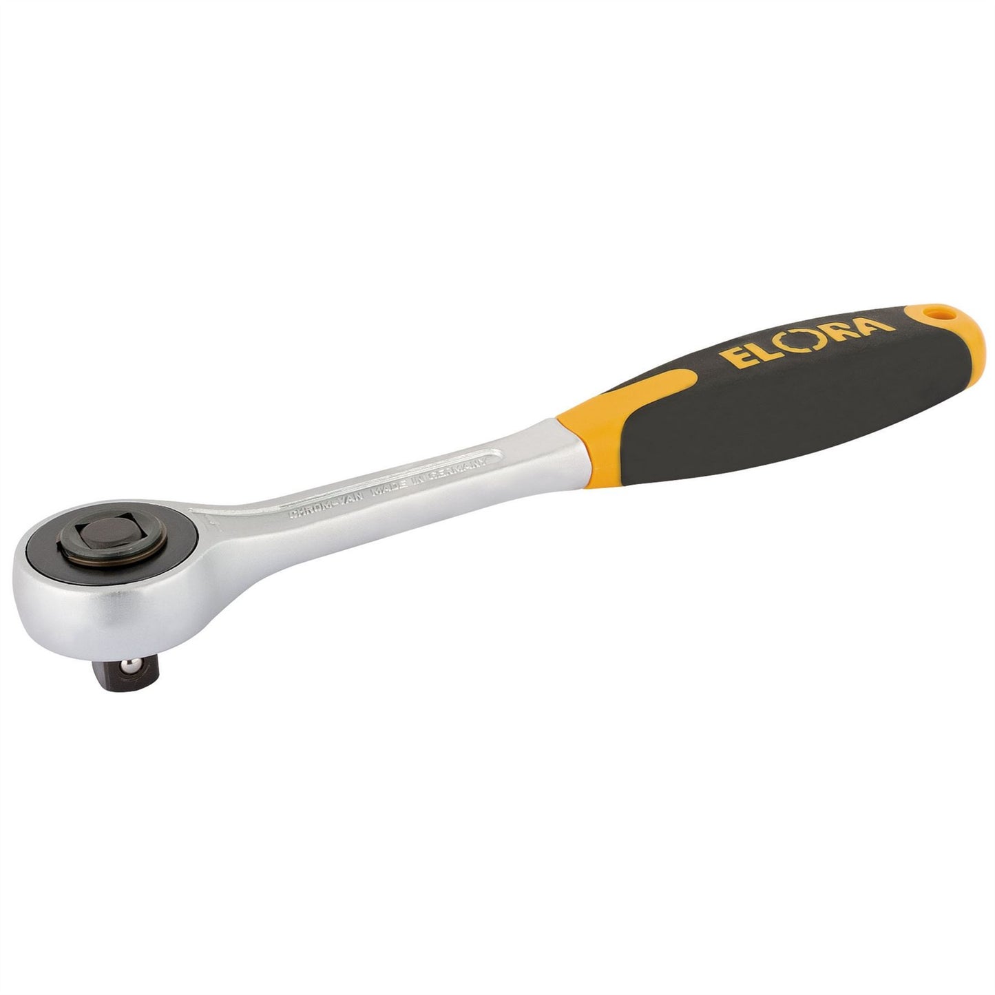 Elora 25408 Push Through Soft Grip Reversible Ratchet 1/2" Sq. Dr. 200mm
