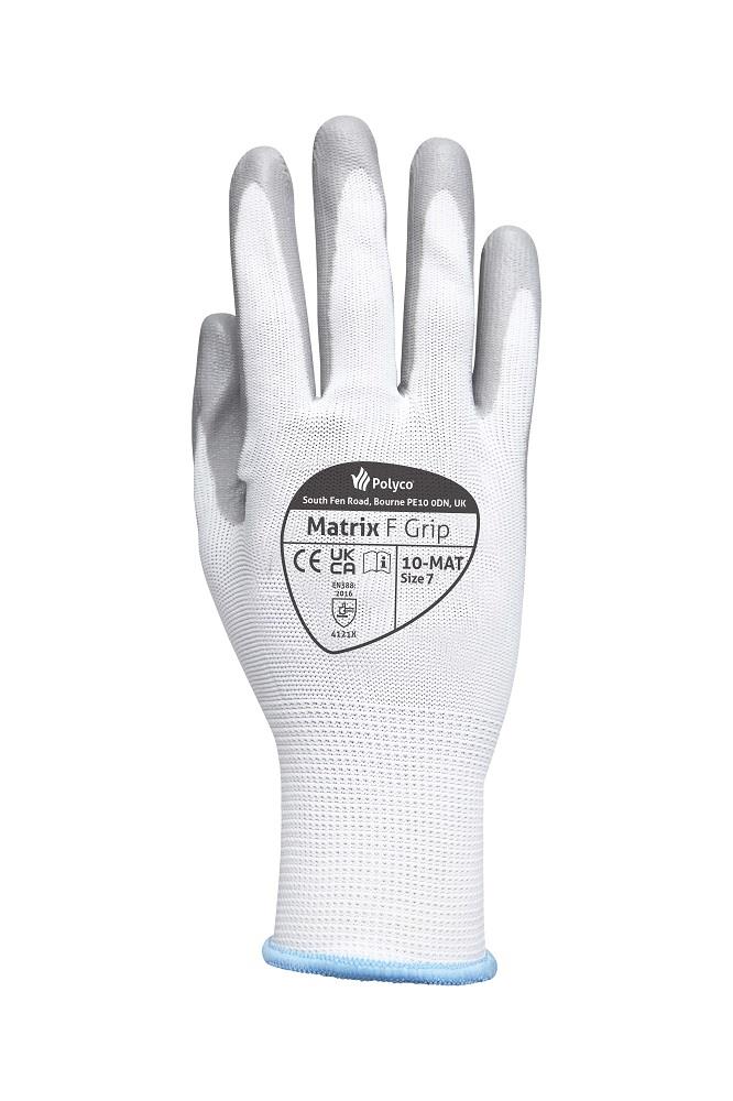 Polyco Matrix F Grip Palm Nitrile Coating Builders DIY Work Gloves
