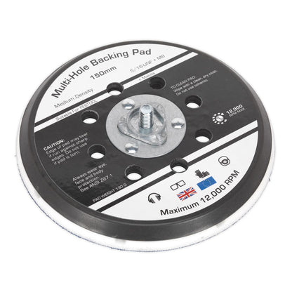 Sealey AK289 Universal Dust-Free Stick-On DA Backing Pad Ø150mm x 5/16"UNF & M8