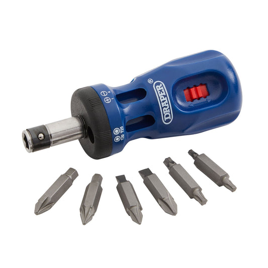 Draper 75065 Stubby Ratchet Screwdriver and Bit Sets Countertop Display 24 Piece