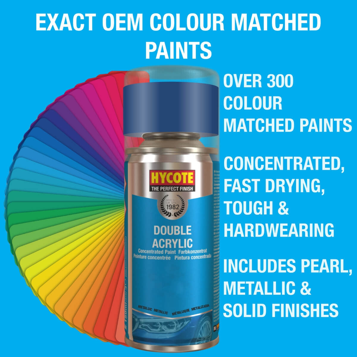 Hycote Nissan Gold Double Acrylic Spray Paint 150Ml Xdns701
