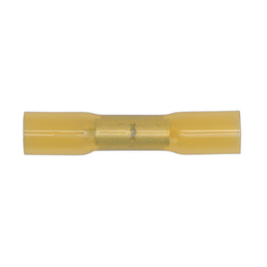 Sealey YTSB50 Heat Shrink Butt Connector Terminal Ø6.8mm Yellow Pack of 50