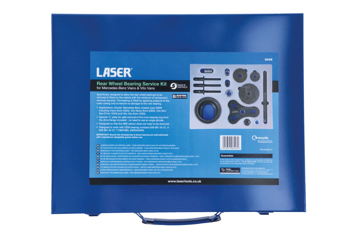 Laser Tools 8446 Rear Wheel Bearing Service Kit for Mercedes-Benz Viano & Vito Vans