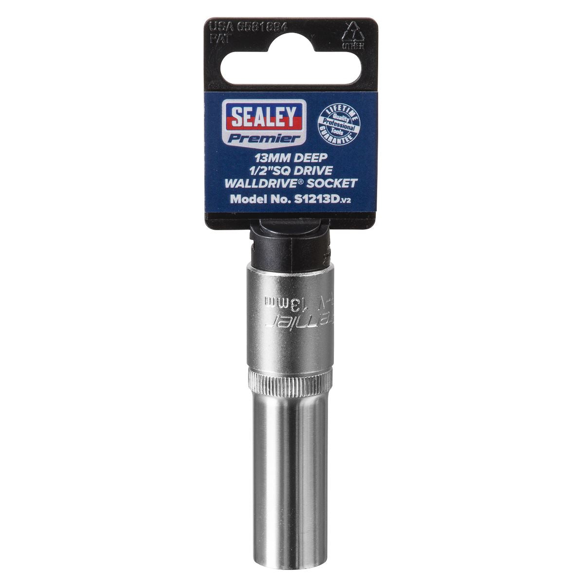 Sealey S1213D WallDrive® Socket 13mm Deep 1/2"Sq Drive