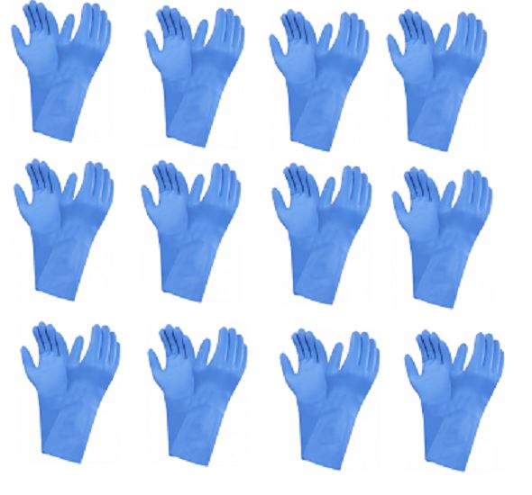 Ansell 37-501 (Marigold G25B) Quality Blue Nitrile Rubber Gloves Chemicals Food Cleaning