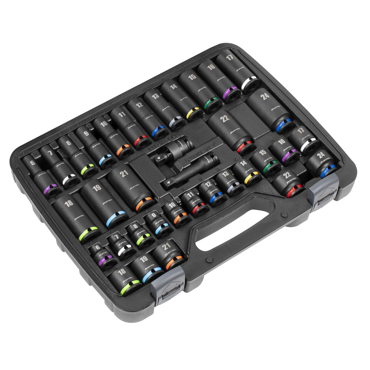 Sealey AK5633M Impact Socket Set 3/8"Sq Drive 36pc